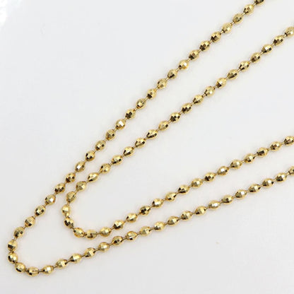 K18デザインネックレス　ネックレス長さ50cm　重量13.77ｇ　ミラーボール　レディース（中古）