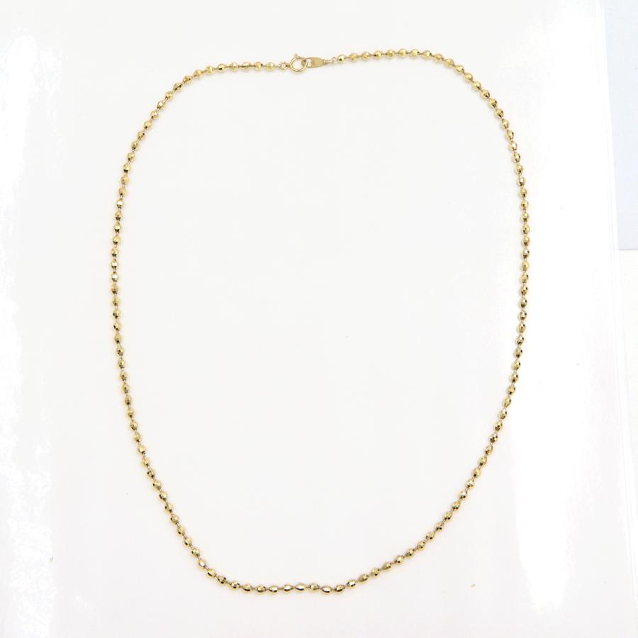 K18デザインネックレス　ネックレス長さ50cm　重量13.77ｇ　ミラーボール　レディース（中古）