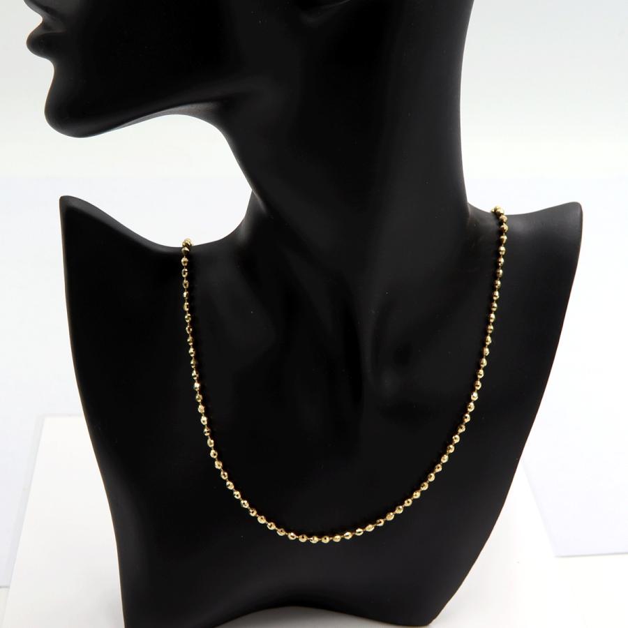 K18デザインネックレス　ネックレス長さ50cm　重量13.77ｇ　ミラーボール　レディース（中古）