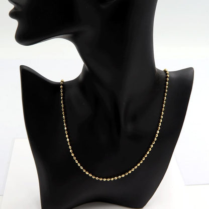 K18デザインネックレス　ネックレス長さ50cm　重量13.77ｇ　ミラーボール　レディース（中古）