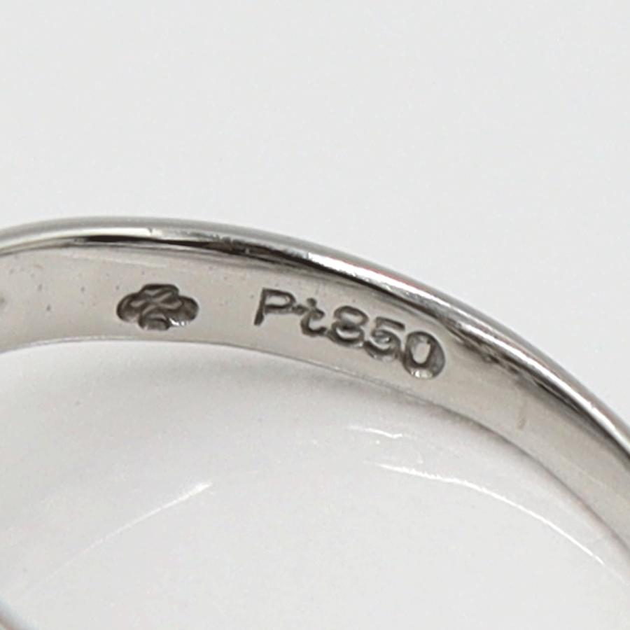 Pt850サファイアリング　YS0.28ct　D0.34ct　リングサイズ9号　重量4.30ｇ(石の重量含む)　レディース(中古)