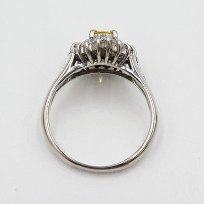 Pt850サファイアリング　YS0.28ct　D0.34ct　リングサイズ9号　重量4.30ｇ(石の重量含む)　レディース(中古)