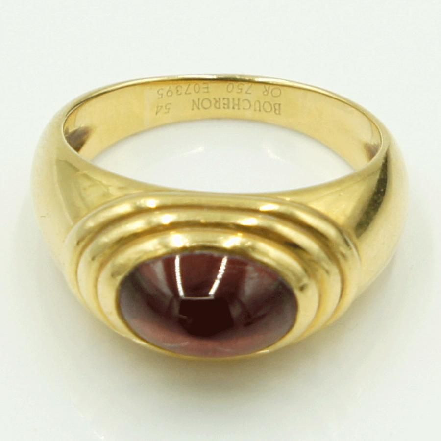 ブシュロン(BOUCHERON)　750ディアブロティーヌガーネットリング　リングサイズ14号　重量8.12ｇ(石の重量含む)　レディース（中古）