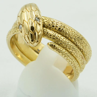 K18ダイヤモンドリング　「スネーク」　リングサイズ29号　重量23.50ｇ（中古）