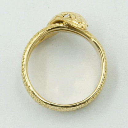 K18ダイヤモンドリング　「スネーク」　リングサイズ29号　重量23.50ｇ（中古）