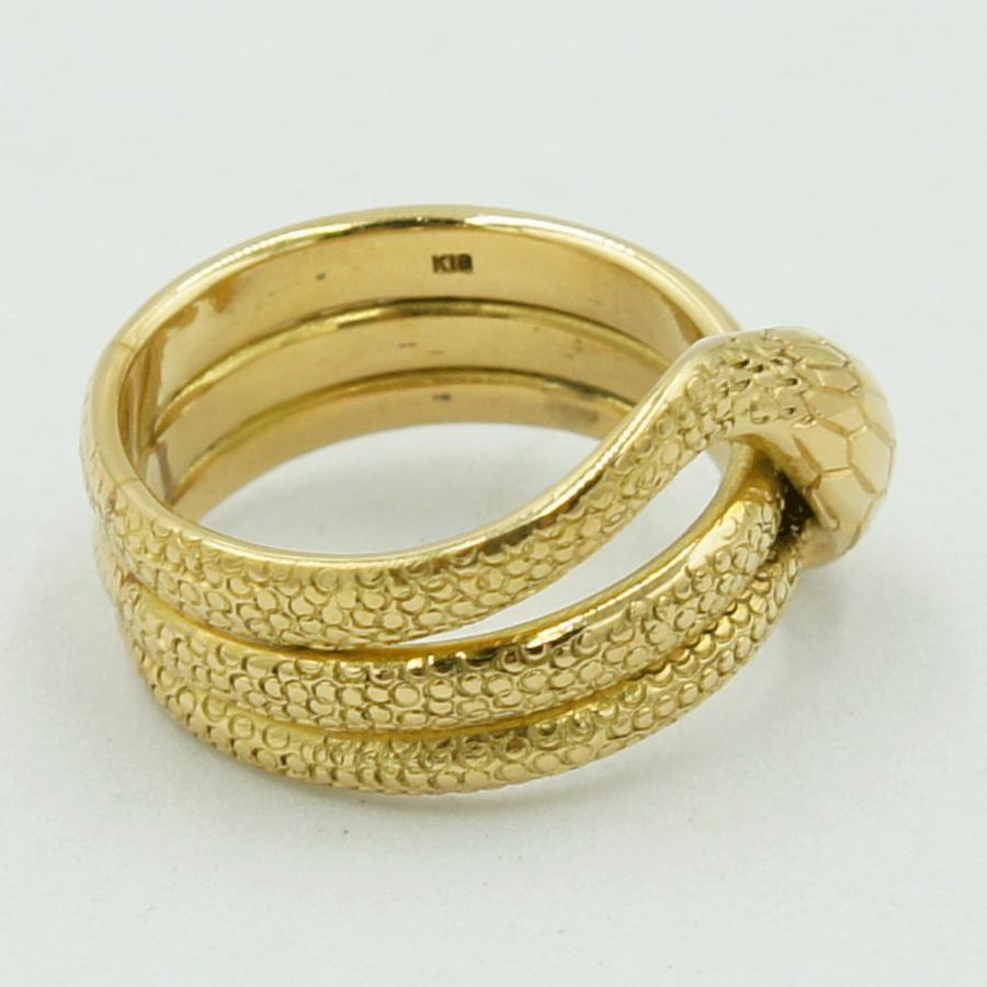 K18ダイヤモンドリング　「スネーク」　リングサイズ29号　重量23.50ｇ（中古）