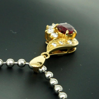 K18ルビーダイヤモンドペンダントトップ　重量1.30ｇ(石の重量含む)　レディース（中古）