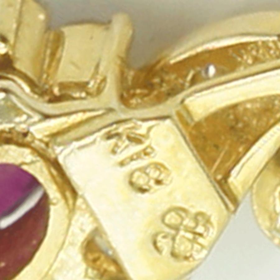 K18ルビーダイヤモンドペンダントトップ　重量1.30ｇ(石の重量含む)　レディース（中古）