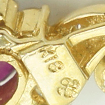 K18ルビーダイヤモンドペンダントトップ　重量1.30ｇ(石の重量含む)　レディース（中古）