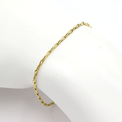 24-7 Jewelry　ギリオン　健康アンクレット　K18YG　長さ22.0cm　重量4.35ｇ（中古）