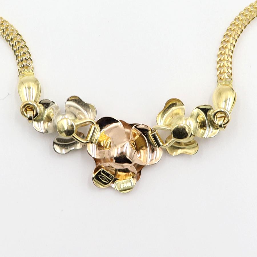 750デザインネックレス「バラ」　ネックレス長さ40cm　重量9.03ｇ　レディース（中古）