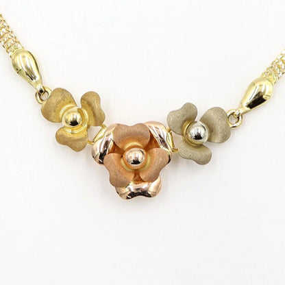 750デザインネックレス「バラ」　ネックレス長さ40cm　重量9.03ｇ　レディース（中古）