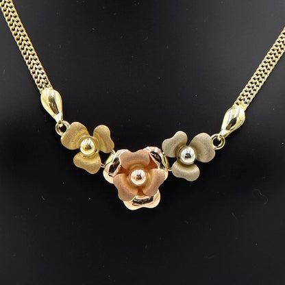 750デザインネックレス「バラ」　ネックレス長さ40cm　重量9.03ｇ　レディース（中古）