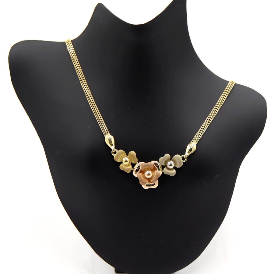 750デザインネックレス「バラ」　ネックレス長さ40cm　重量9.03ｇ　レディース（中古）