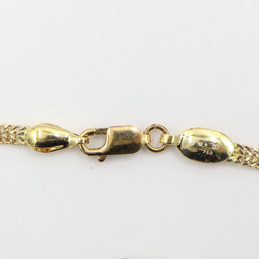 750デザインブレスレット「バラ」　長さ17.5cm　重量6.87ｇ　（中古）