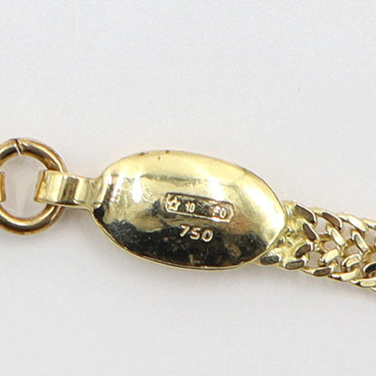 750デザインブレスレット「バラ」　長さ17.5cm　重量6.87ｇ　（中古）