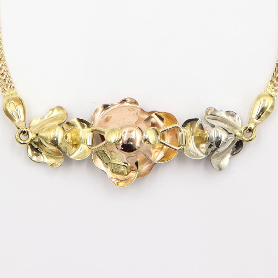 750デザインブレスレット「バラ」　長さ17.5cm　重量6.87ｇ　（中古）