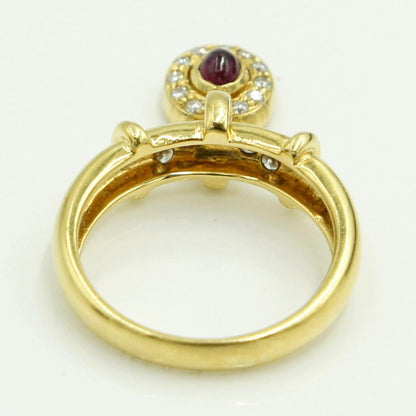 K18ルビーダイヤモンドリング　R0.30ct　D0.25ct　リングサイズ12号　重量5.74ｇ(石の重量含む)　レディース（中古）