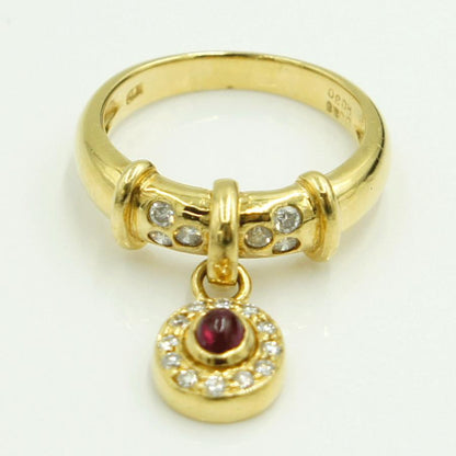 K18ルビーダイヤモンドリング　R0.30ct　D0.25ct　リングサイズ12号　重量5.74ｇ(石の重量含む)　レディース（中古）