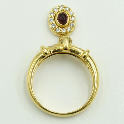 K18ルビーダイヤモンドリング　R0.30ct　D0.25ct　リングサイズ12号　重量5.74ｇ(石の重量含む)　レディース（中古）