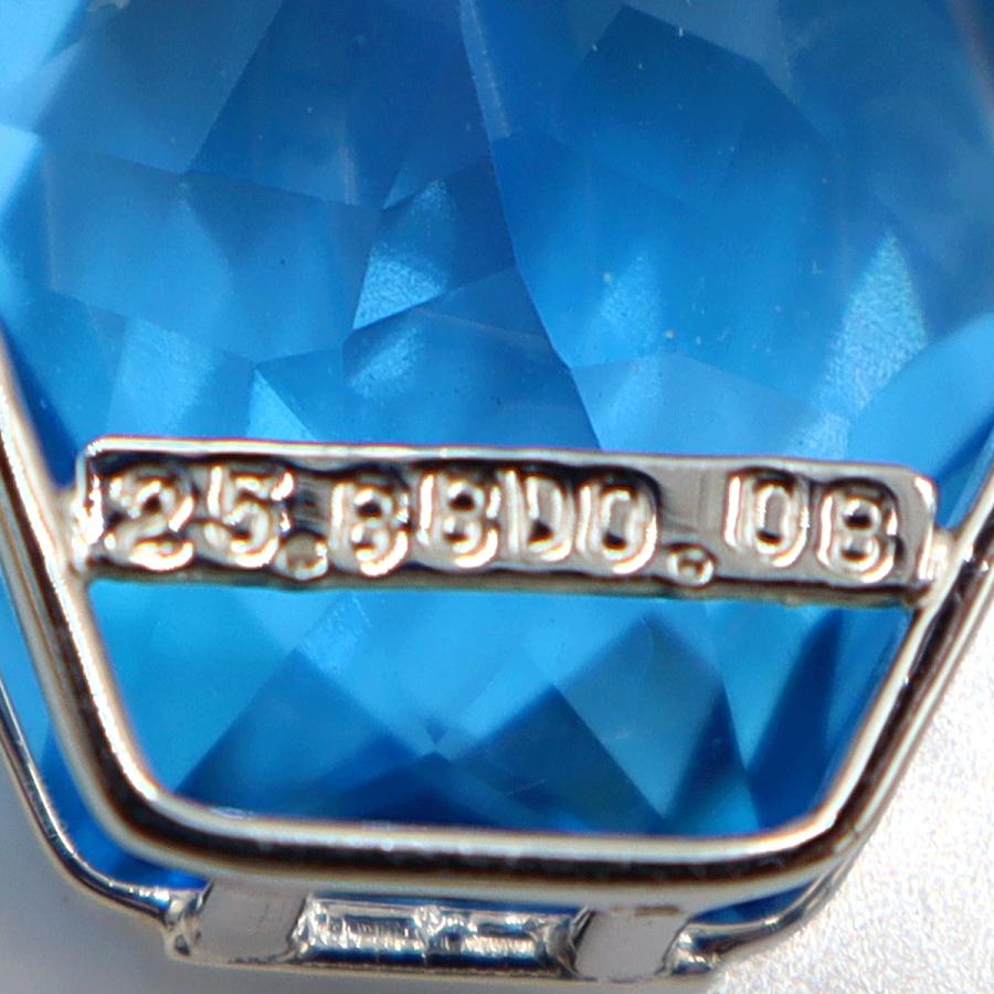 K18WGブルートパーズネックレス　BT25.88ct　ネック長さ:約40cm　重量10.20ｇ(石の重量を含む)　レディース(中古)