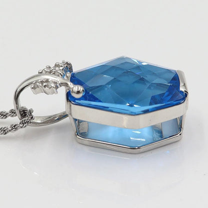 K18WGブルートパーズネックレス　BT25.88ct　ネック長さ:約40cm　重量10.20ｇ(石の重量を含む)　レディース(中古)