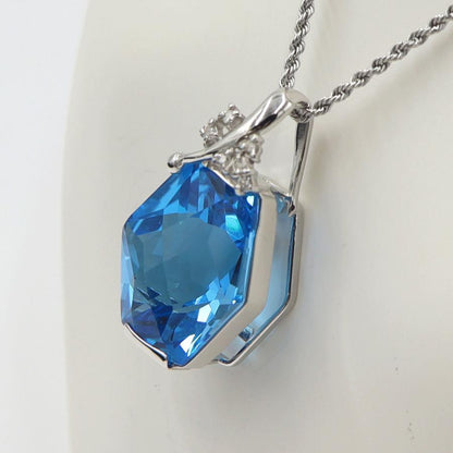 K18WGブルートパーズネックレス　BT25.88ct　ネック長さ:約40cm　重量10.20ｇ(石の重量を含む)　レディース(中古)