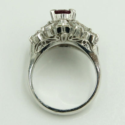 Pt900ルビーダイヤモンドリング　R1.15ct　D2.20ct　リングサイズ12号　重量11.81ｇ(石の重量含む)　レディース（中古）