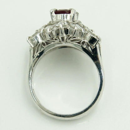 Pt900ルビーダイヤモンドリング　R1.15ct　D2.20ct　リングサイズ12号　重量11.81ｇ(石の重量含む)　レディース（中古）