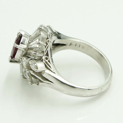Pt900ルビーダイヤモンドリング　R1.15ct　D2.20ct　リングサイズ12号　重量11.81ｇ(石の重量含む)　レディース（中古）