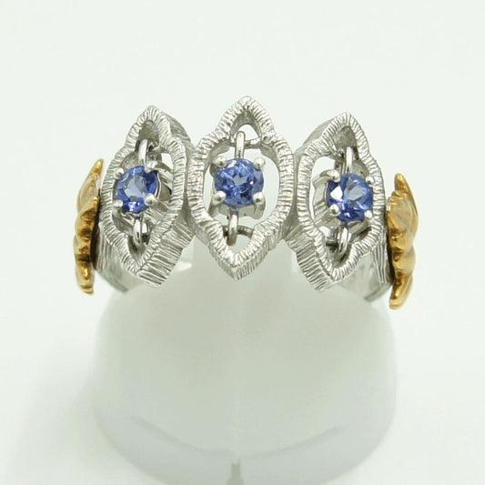 水野 薫子(ミズノ カオルコ)K18WG/K18タンザナイトリング　T0.37ct　リングサイズ12号　重量7.14ｇ(石の重量含む)　レディース（中古）