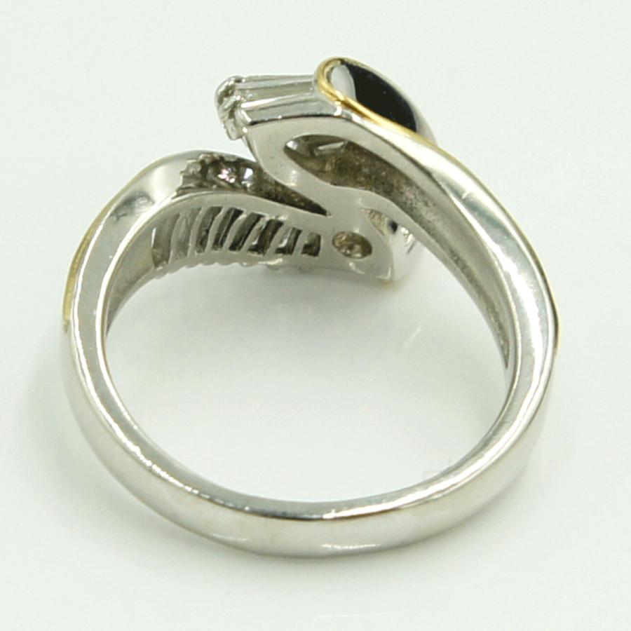 Pt900/K18ダイヤモンドリング　D.1.00ct　リングサイズ14号　重量8.73ｇ(石の重量含む)（中古）