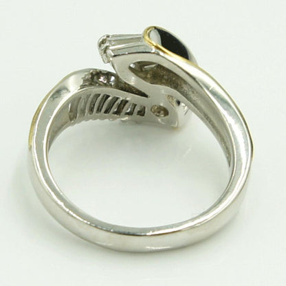 Pt900/K18ダイヤモンドリング　D.1.00ct　リングサイズ14号　重量8.73ｇ(石の重量含む)（中古）