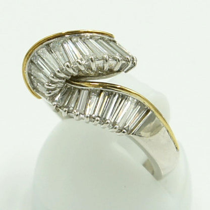 Pt900/K18ダイヤモンドリング　D.1.00ct　リングサイズ14号　重量8.73ｇ(石の重量含む)（中古）