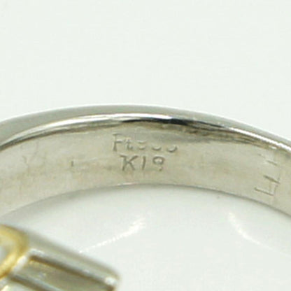 Pt900/K18ダイヤモンドリング　D.1.00ct　リングサイズ14号　重量8.73ｇ(石の重量含む)（中古）