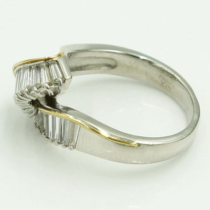 Pt900/K18ダイヤモンドリング　D.1.00ct　リングサイズ14号　重量8.73ｇ(石の重量含む)（中古）