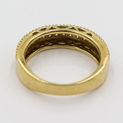 K18ダイヤモンドリング　D0.25ct　リングサイズ10号　重量4.96ｇ(石の重量含む)(中古)