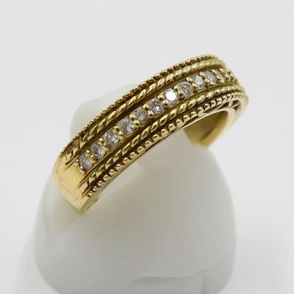 K18ダイヤモンドリング　D0.25ct　リングサイズ10号　重量4.96ｇ(石の重量含む)(中古)