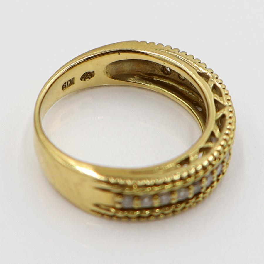 K18ダイヤモンドリング　D0.25ct　リングサイズ10号　重量4.96ｇ(石の重量含む)(中古)