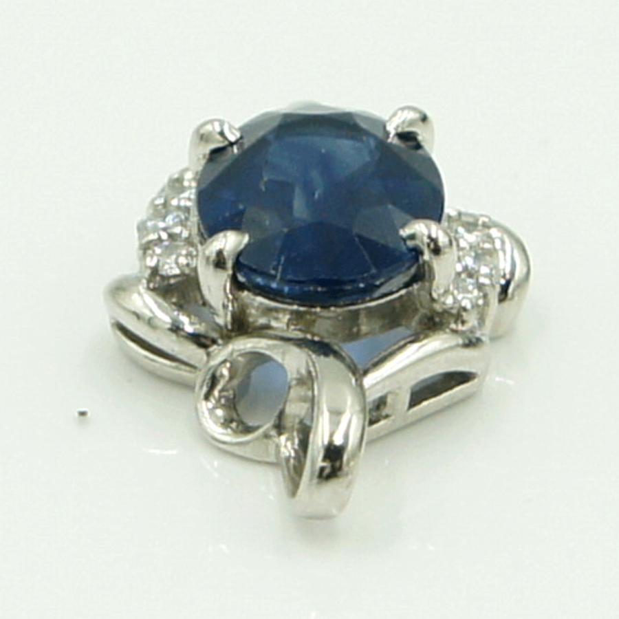 Pt900サファイアダイヤモンドペンダントトップ　S2.03ct　D0.11ct　重量3.52ｇ(石の重量含む)　レディース（中古）