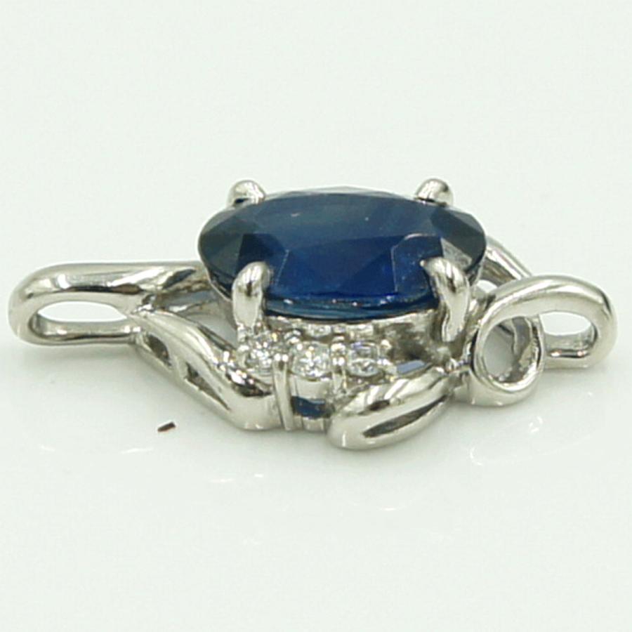 Pt900サファイアダイヤモンドペンダントトップ　S2.03ct　D0.11ct　重量3.52ｇ(石の重量含む)　レディース（中古）