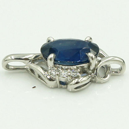 Pt900サファイアダイヤモンドペンダントトップ　S2.03ct　D0.11ct　重量3.52ｇ(石の重量含む)　レディース（中古）