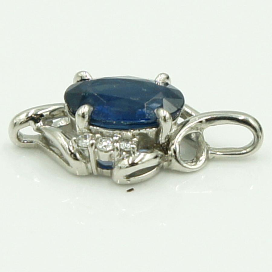 Pt900サファイアダイヤモンドペンダントトップ　S2.03ct　D0.11ct　重量3.52ｇ(石の重量含む)　レディース（中古）