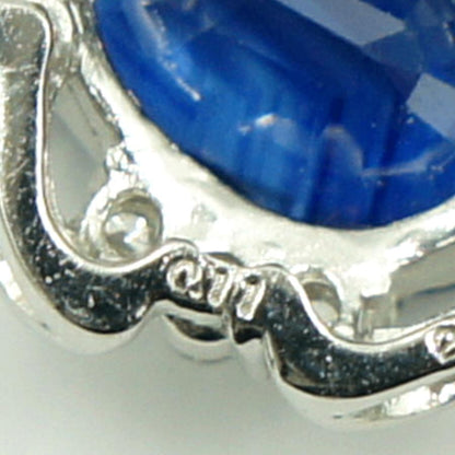 Pt900サファイアダイヤモンドペンダントトップ　S2.03ct　D0.11ct　重量3.52ｇ(石の重量含む)　レディース（中古）