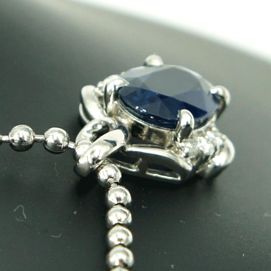 Pt900サファイアダイヤモンドペンダントトップ　S2.03ct　D0.11ct　重量3.52ｇ(石の重量含む)　レディース（中古）