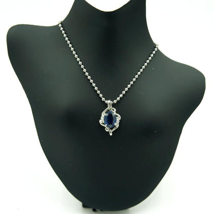 Pt900サファイアダイヤモンドペンダントトップ　S2.03ct　D0.11ct　重量3.52ｇ(石の重量含む)　レディース（中古）