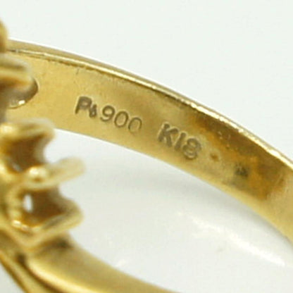 K18/Pt900ルビーリング　「フロッグ」　R0.07　D0.26ct　リングサイズ12号　重量7.29ｇ(石の重量含む)　レディース　カエル（中古）