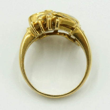 K18/Pt900ルビーリング　「フロッグ」　R0.07　D0.26ct　リングサイズ12号　重量7.29ｇ(石の重量含む)　レディース　カエル（中古）