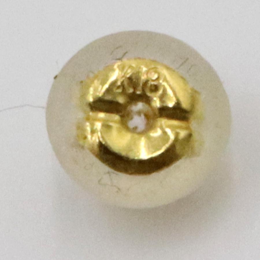 K18南洋真珠ダイヤモンドピアス　D0.045ct　D0.045ct　重量5.64ｇ(両耳合計) （中古）