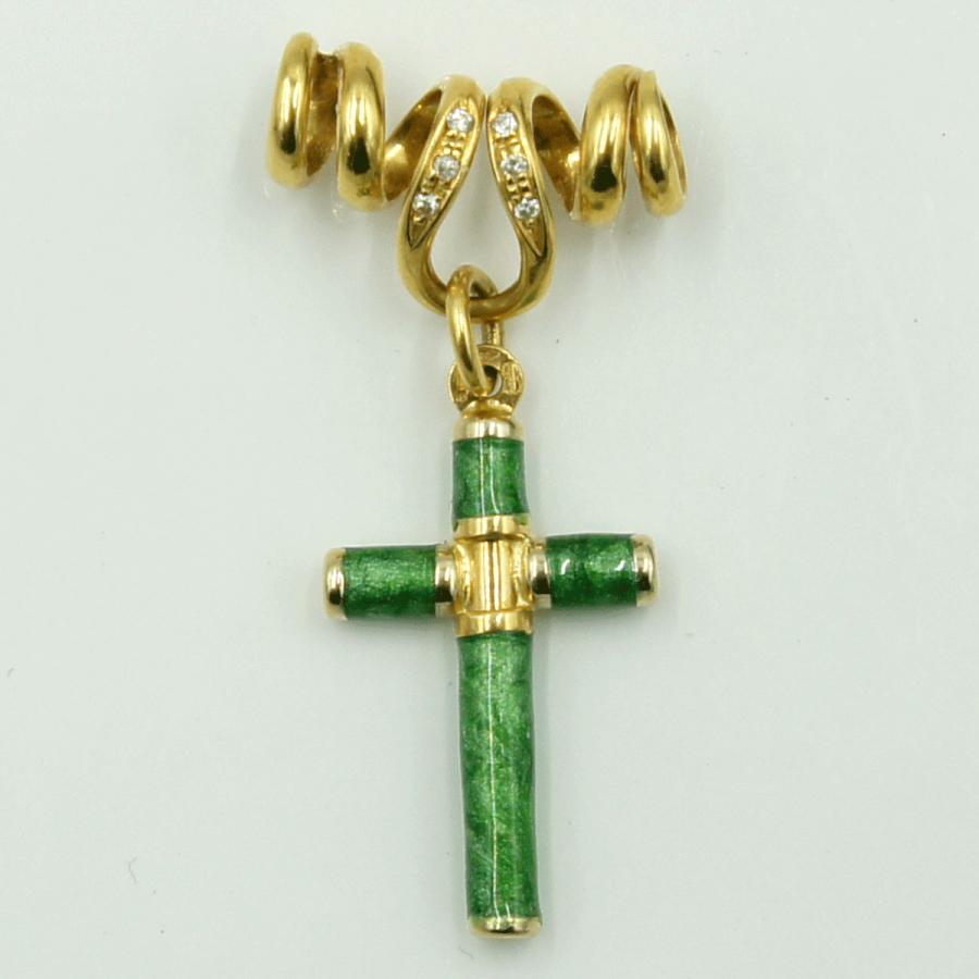 ウノアエレ(UNOAERRE)　750エナメルダイヤモンドペンダントトップ　重量5.82ｇ(石の重量含む)　レディース（中古）